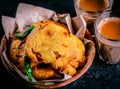 Aloo bonda snack or street food from india Royalty Free Stock Photo