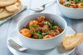 Aloo gosht with naan bread Royalty Free Stock Photo