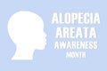 Alopecia Areata Awareness Month concept.