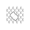 Alopecia areate line outline icon