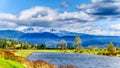 The Alouette River seen from the at the Pitt Polder near Maple Ridge in British Columbia