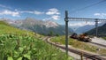 Alp Grum railway station is situated on the Bernina Railway