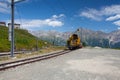 Alp Grum railway station is situated on the Bernina Railway, Switzerland