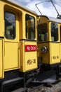 View of an old train in Alp Grum station