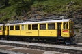 View of an old train in Alp Grum station