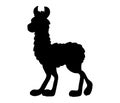 Alpaca in cartoon style. Llama mammal for design. Alpaca animal, vector Royalty Free Stock Photo