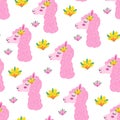 Alpaca, llama seamless pattern with flowers. Vector Illustration for printing, backgrounds, covers, packaging, greeting cards,