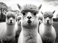 Ai Generated illustration Wildlife Concept of Alpaca Llamas