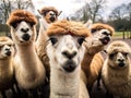 Ai Generated illustration Wildlife Concept of Alpaca Llamas