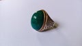 Alpaca Ring With Bacan Doko Stone Front View Royalty Free Stock Photo