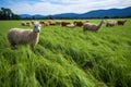 alpacas grazing on an andean field