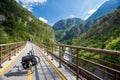 Alpe Adria cycle path, Italy. Royalty Free Stock Photo