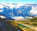 Alpe d`Huez in the massif of Oisans in France. Royalty Free Stock Photo