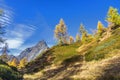 Alpe devero autumnal mountain landscape Royalty Free Stock Photo