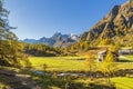 Alpe devero autumnal mountain landscape Royalty Free Stock Photo