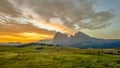 Alpe di Siusi,Italy,UNESCO Heritage,vibrant alpine meadows, peaks, and rustic huts