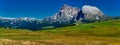 Alpe di Siusi in summer scenic landscape Royalty Free Stock Photo