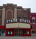 Alpena Michigan, USA - July 19, 2021: Entrance to State theatre in Alpena