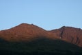 Alpenglow on Mountains near Seward, Alaska Royalty Free Stock Photo