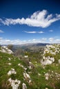 Alpes Maritimes landscape, hiking from the village of Courmes, summer time mountain view