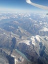 Alpes mountains view from plane