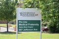 Phi Chi Medical Fraternity Sign at the UT Health Science Center Sign, Memphis, TN