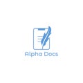 Alpha Docs Logo Design Vector Royalty Free Stock Photo