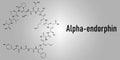 Alpha-endorphin endogenous opioid peptide molecule. Skeletal formula. Royalty Free Stock Photo