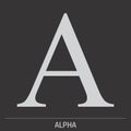 Alpha greek letter icon