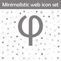 Alpha icon. Web, minimalistic icons universal set for web and mobile