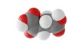 alpha-ketoglutaric acid molecule, keto acid, molecular structure, isolated 3d model van der Waals