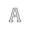 Alpha letter outline icon