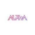 Alpha logo, line minimal design Royalty Free Stock Photo