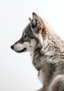 Alpha Majesty. Capture the Elegance of a Minimalistic photography of a Majestic Wolf. Generative AI