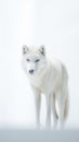 Alpha Majesty. Capture the Elegance of a Minimalistic photography of a Majestic Wolf. Generative AI