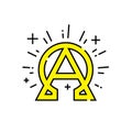 Alpha omega line icon Royalty Free Stock Photo