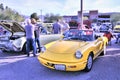 Yellow Alpha Romeo Convertible Sports Car