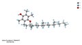 Alpha Tocopherol or Vitamin-E C29H50O2 Molecular Structure 3D Diagram Royalty Free Stock Photo