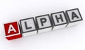 alpha word block on white Royalty Free Stock Photo