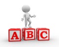 Alphabet ABC cubes Royalty Free Stock Photo