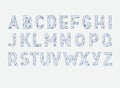 Alphabet abc vector font. Type letters Lowpoly