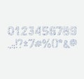 Alphabet abc vector font. Type numbers, characters