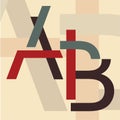 Alphabet A, B Royalty Free Stock Photo