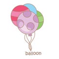 Alphabet B For Balloon Illustration Vector Clipart