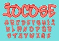 Alphabet Balloons Cute Graffiti Cartoon vector Illustration