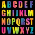 Alphabet With Black Background