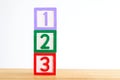 Alphabet block with 123 Royalty Free Stock Photo