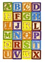 Alphabet in block letters Royalty Free Stock Photo