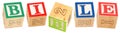 Alphabet Blocks BIBLE Royalty Free Stock Photo
