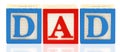 Alphabet Blocks DAD Royalty Free Stock Photo